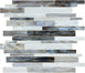 Ornamental Glass Random Strip Mosaic